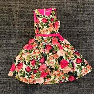 Beautiful pink floral belted Eliza J dress